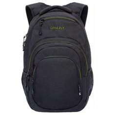 Рюкзак Grizzly RQ-003-3 21, черный, зеленый
