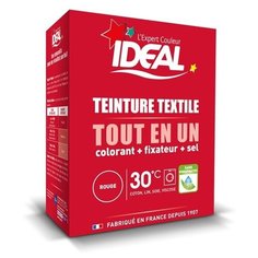 Текстильная краска IDEAL MAXI «Все в Одном» для окрашивания одежды и тканей, красная, 350 г.