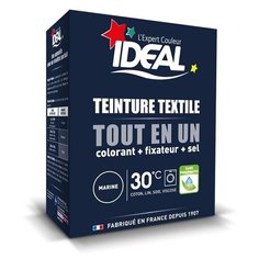 Текстильная краска IDEAL MAXI «Все в Одном» для окрашивания одежды и тканей, темно-синяя, 350 г.