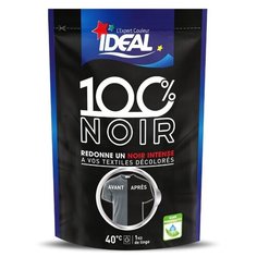 Краска IDEAL 100% NOIR "Все в одном" для восстановления цвета черной одежды и тканей, 400 г.