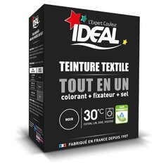 Текстильная краска IDEAL MAXI «Все в Одном» для окрашивания одежды и тканей, черная, 350 г.