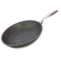 Кованная сковорода PROFFI KITCHEN PKT0157 GREY STONE из алюминия с антипригарным покрытием 28 см