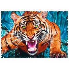 Пазлы 600 деталей Crazy Shapes "Лицом к лицу с тигром Trefl