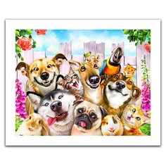 Пазлы 500 деталей Робинсон "Селфи домашних любимцев" Pintoo