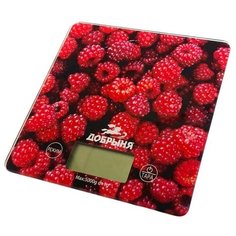 Добрыня Весы кухонные DO-3015A 15*15см, 5кг малина