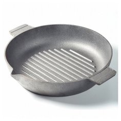 Сковорода-гриль чугунная с рельефным дном ЛИТТЕХ Ø28 см