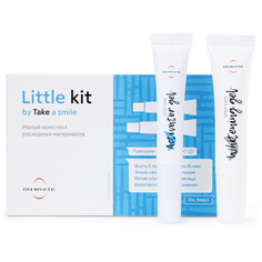 ON WHITE Комплекс для отбеливания зубов Little kit / малый комплект расходных материалов для вашей Led капы / отбеливание зубов на 6 тонов за 5 дней / набор для отбеливания зубов: отбеливающий гель + активатор