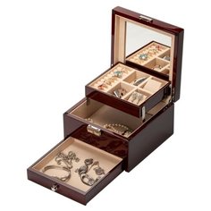 Шкатулка из дерева Ismat Decor полуавтомат, KRW-6141B коричневый