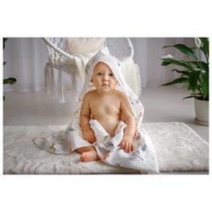 Простынка с уголком муслиновая (для купания) Amarobaby Bath time 120х70 Лисичка