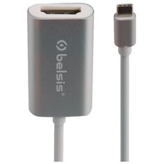 Кабель-адаптер Belsis BW8812 USB 3.1 Type C (m) - DisplayPort розетка (f), 4K, 0,2 м, серебристый
