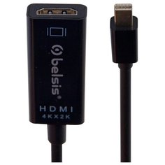 Кабель-адаптер Belsis BW8801 miniDisplayPort - HDMI (f) 4K*2K, 0,2 м, чёрный