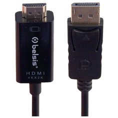 Кабель-адаптер Belsis BW8805 DisplayPort - HDMI 4K*2K, 1,8 м, чёрный