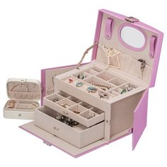 Шкатулка для украшений S-697B-3N светло-розовый Ismat Decor