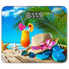 Весы электронные Econ ECO-BS007 мини напольные из высокопрочного закаленного стекла, до 180 кг, 21.5 Х 18.5 см