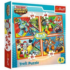 Набор пазлов 4в1 35х48х54х70 деталей "Академия Трансформеров" Trefl