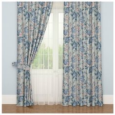 Комплект штор с подхватами 12505, 145*260 см, штора 2 шт, подхват 2 шт. Сирень