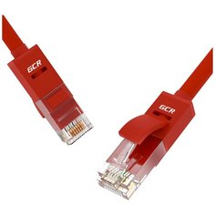 Патч-корд LAN UTP для подключения к интернету GCR LSZH кат6 10 Гбит/с RJ45 0.5м красный сетевой кабель для Ethernet cable роутер smart TV ПК PS Xbox