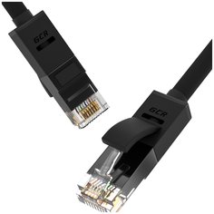 Патч-корд LAN UTP для подключения к интернету GCR LSZH кат6 10 Гбит/с RJ45 0.5м черный сетевой кабель для Ethernet cable роутер smart TV ПК PS Xbox