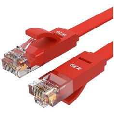 Плоский LAN patch cord GCR сетевой кабель патч корд UTP CAT 6 RJ 45 0.5м для Ethernet cable роутер smart TV короткий красный
