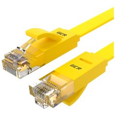 Плоский LAN patch cord GCR сетевой кабель патч корд UTP CAT 6 RJ 45 0.15м для Ethernet cable роутер smart TV короткий желтый