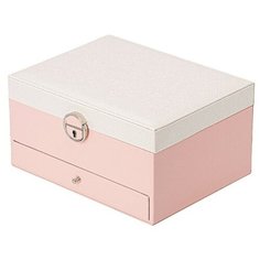 Шкатулка для украшений S-702-WP бело-розовый Ismat Decor