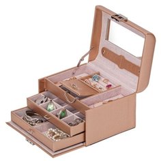 ШКАТУЛКА ДЛЯ УКРАШЕНИЙ S-499-1 ЗОЛОТИСТЫЙ Ismat Decor