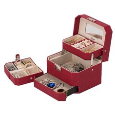 ШКАТУЛКА ДЛЯ УКРАШЕНИЙ S-502D2-7RB БОРДОВЫЙ Ismat Decor