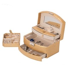 ШКАТУЛКА ДЛЯ УКРАШЕНИЙ S-502C-7G ЗОЛОТИСТЫЙ Ismat Decor