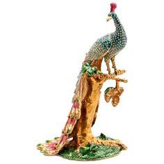 ШКАТУЛКА ПАВЛИН S-4372 КРАСНЫЙ Ismat Decor