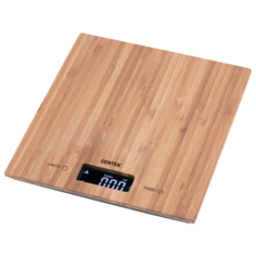 Весы кухонные Centek CT-2466 бамбук, сенсор, LCD- 59х27 с подсветкой, max 5кг, шаг 1г.