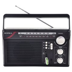 Ретро радиоприемник SUPRA ST-33U с телескопической антенной, AM/FM,MP3, работой от сети и батареек, разъемом для наушников, USB, SD