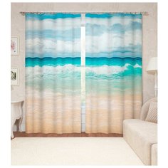 Фотошторы "Прибой" 150*260 2 шт. Шелковистые Сирень