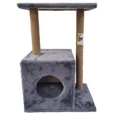 Кошачий домик Золотой Кот Шуры-муры серого цвета