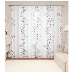 Фотошторы "Саделия прекрасная" 150*260 2 шт. Шелковистые Сирень