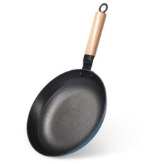 Сковорода Fissman SEAGREEN для жарки 24x4,5 см с дер. ручкой (эмалированный чугун) (4000)