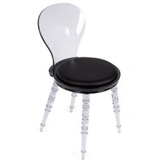 Стул Babel черный с прозрачными ножками Bradex Home