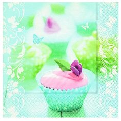 Paper + Design GmbH tabletop / Салфетки бумажные Сладкий кекс 3-х слойные, 33х33, 20 шт/уп.ГЕРМАНИЯ Paper+Design