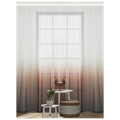 Тюль сетка МИЛИСА "Брусничное амбре", с утяж. 300х285см.