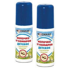 Москилл Набор 2 шт Репеллентное средство Молочко-спрей от комаров ДЕТСКОЕ с экстрактом Ромашки