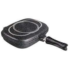 Двусторонняя сковорода-гриль из литого алюминия BOHMANN BH 1700-32MRB, мраморное покрытие