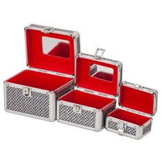 МЕТАЛЛИЧЕСКАЯ ШКАТУЛКА ДЛЯ УКРАШЕНИЙ S-87-6 СЕРЕБРИСТЫЙ Ismat Decor