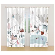 Фотошторы 18623, 145*260 см, 2 шт. Сирень