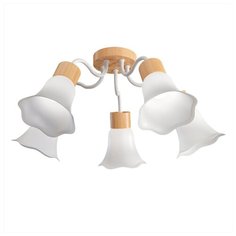 Люстра потолочная "Astra" 5хЕ27х60Вт, белый и натуральный, Дубравия