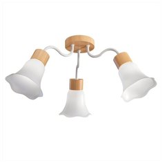 Люстра потолочная "Astra" 3хЕ27х60Вт, белый и натуральный, Дубравия