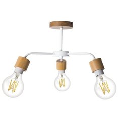 Люстра потолочная "Тери" 3хЕ27х60Вт, белый и натуральный, Дубравия