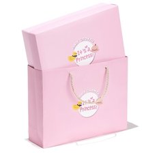 Подарочная коробка в пакете "Время радости" Nothing Shop (белый; розовый) 30,5 х 22 х 8,5 см