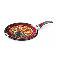 Сковорода для пиццы литая НМП 6432, со съемной ручкой, 32см, черный НЕВА металл посуда