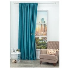 Штора Портьера Amore Mio Бархат RR T66-105 2,0*2,7 1 шт. Бирюзовый