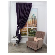 Штора Портьера Amore Mio Бархат RR T66-103 2,0*2,7 1 шт. Фиолетовый