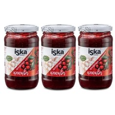 Варенье. НАБОР 3шт. Клюква протертая с сахаром ISKA 420гр